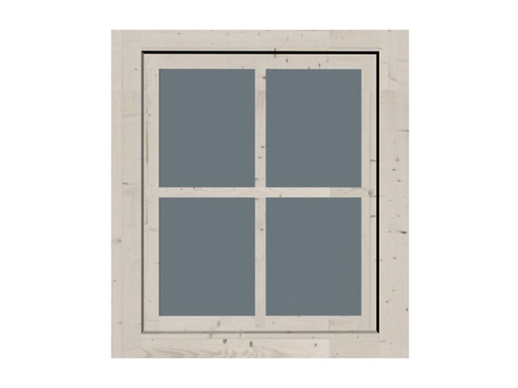 Karibu Holzfenster - 28mm Wandstärke - Dreh-/Kippfenster - Echtglas - elfenbeinweiß