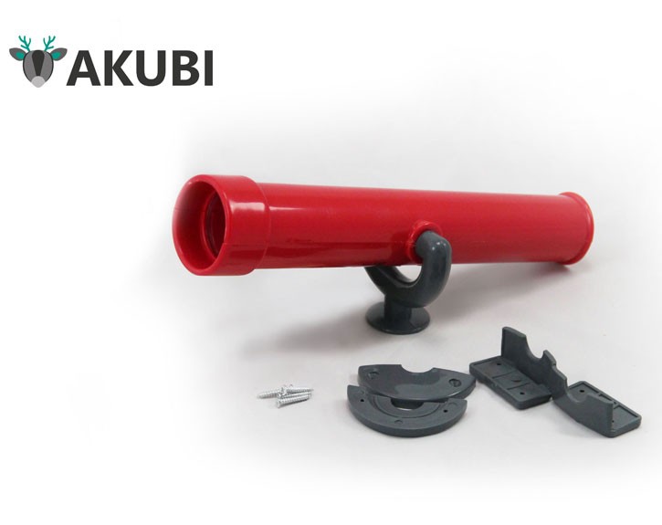 Akubi Teleskop für Spielturm - Fernrohr - rot
