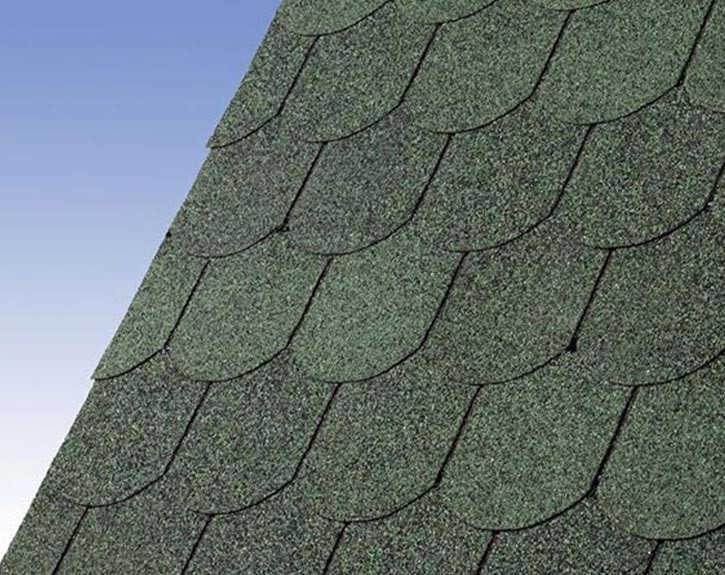 Karibu Dachschindeln für Gartenhaus - Bitumenschindeln - Biberschwanz - dunkelgrün - 3m²