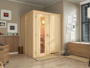 Karibu Innensauna Minja - 68mm Elementsauna - Energiespartür - Energiesparsauna