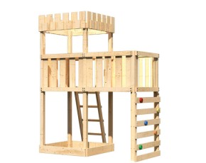 Akubi Ritterburg Löwenherz + Anbauplattform + Kletterwand