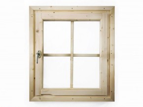 Karibu Holzfenster - 28mm Wandstärke - Dreh-/Kippfenster - Echtglas - natur