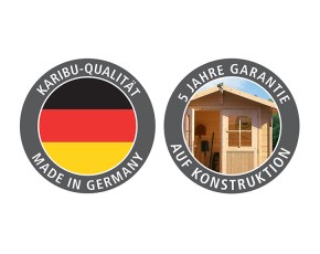 Karibu Holz-Gartenhaus Dahme 3 - 14mm Elementhaus - Geräteschuppen - Satteldach - natur