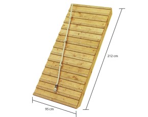 Akubi Stelzenhaus Gernegroß + Holzrampe- natur