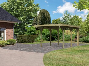 Karibu Einzelcarport Classic 1A - Holz-Carport - 11,5cm Pfosten - PVC-Dach