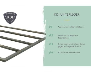 Karibu Holz-Gartenhaus Schwandorf 3 + 2,4m Anbaudach - 19mm Elementhaus - 5-Eck-Gartenhaus - Flachdach - natur