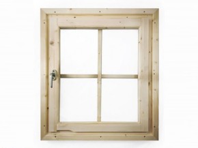 Karibu Holzfenster - 40mm Wandstärke - Dreh-/Kippfenster - Echtglas - natur