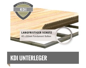 Karibu Gartensauna Mainburg 1 A + Vorraum + 2 Liegen + 9kW Saunaofen + externe Steuerung - 38mm Saunahaus - Pultdach - terragrau