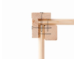 Karibu Holz-Gartenhaus Freiburg 3 + 2,4m Anbaudach - 19mm Elementhaus - Flachdach - terragrau