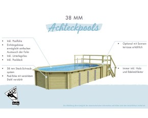 Karibu Achteck Holzpool 2A + Filterpaket