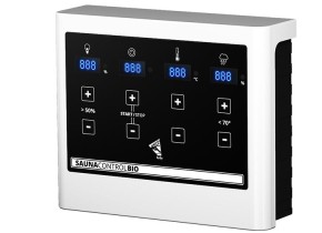 Karibu Innensauna Mia + 9kW Saunaofen + externe Steuerung - 38mm Blockbohlensauna - Ganzglastür klar - Ecksauna